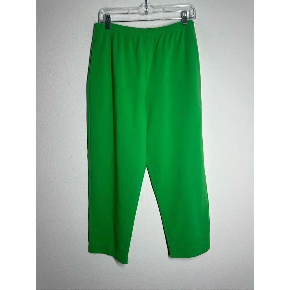 Vintage Norton Studio Women’s Knit Pants Elastic Waist Size M Petite Green